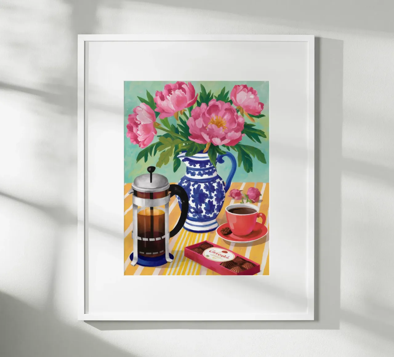 Peonie French Press poster da Muse Artworks