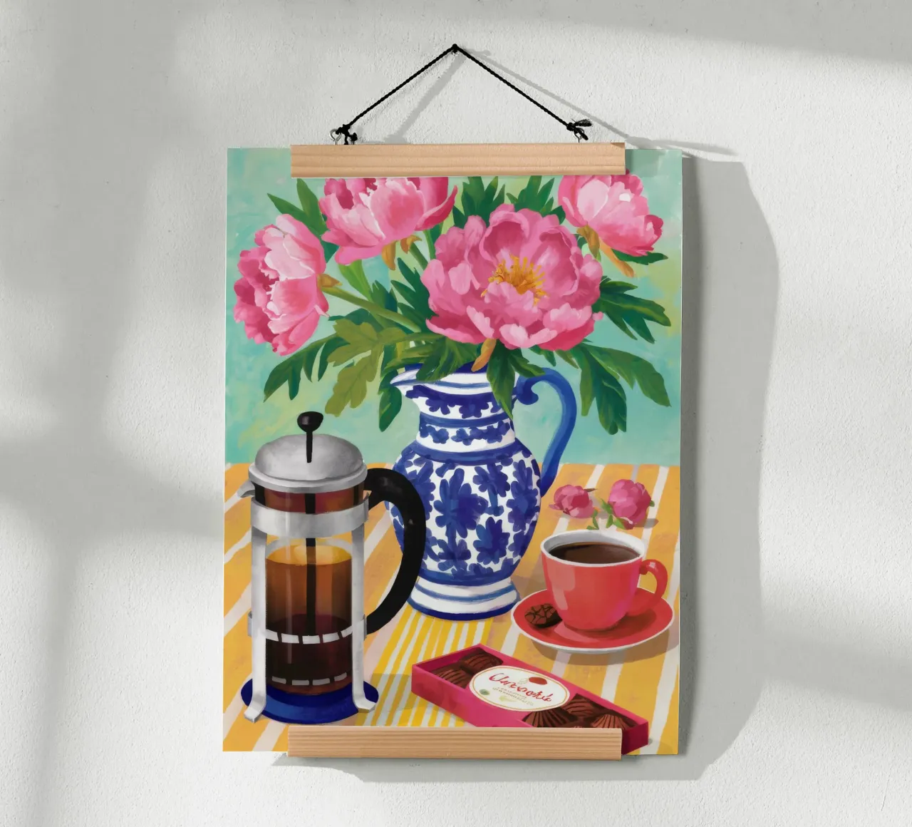 Peonie French Press poster da Muse Artworks
