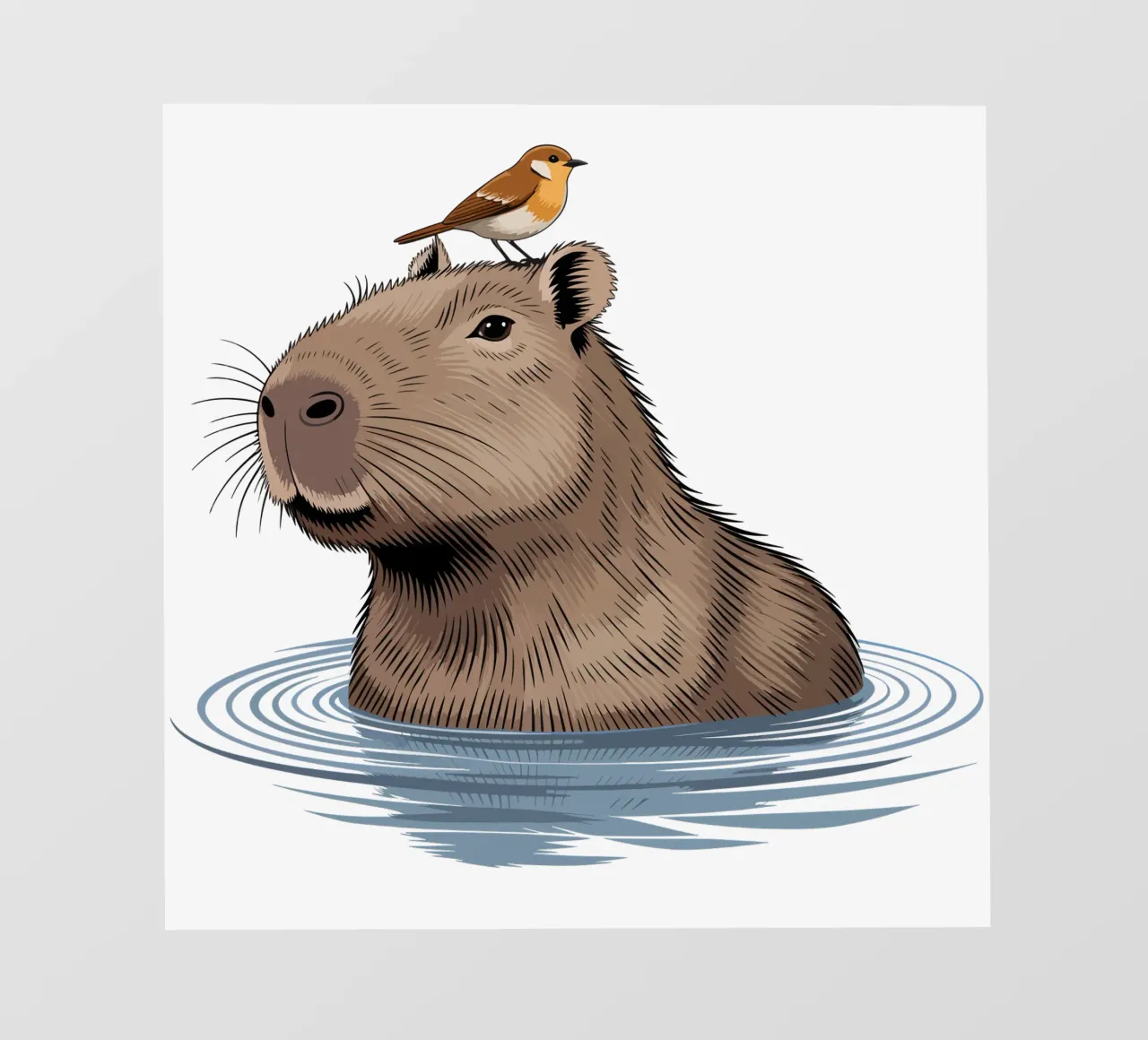Capy & Bara beim Baden pellicola backlit da Capy & Bara