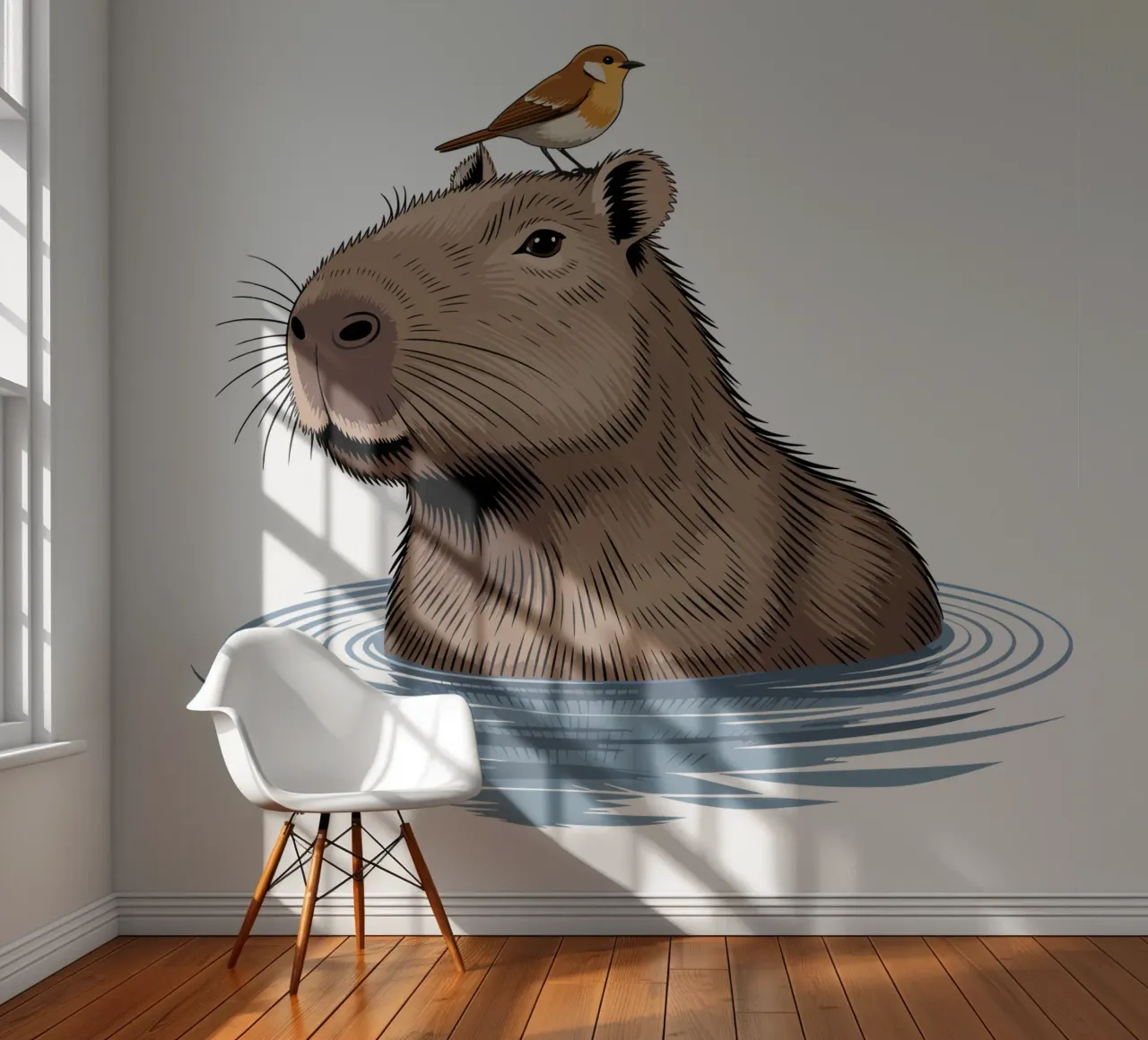 Capy & Bara beim Baden photo wallpaper by Shirtfantastisch