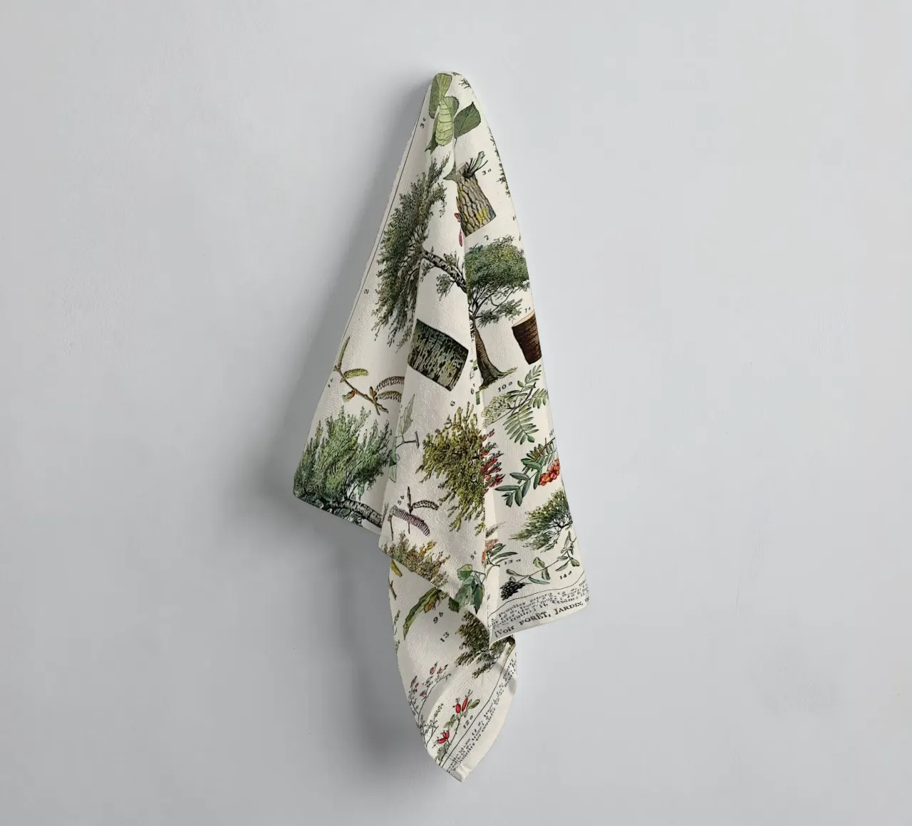 trees botanical leaves fruits branches towel by Graham Robertson