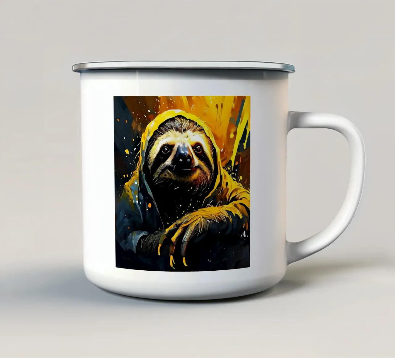 Bradipo_Stile_G_1 tazza in smalto da Tierisch bunt by LK