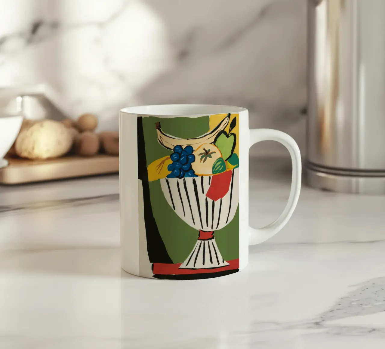 Composta di frutta cubista tazza in ceramica da Fable Tempa