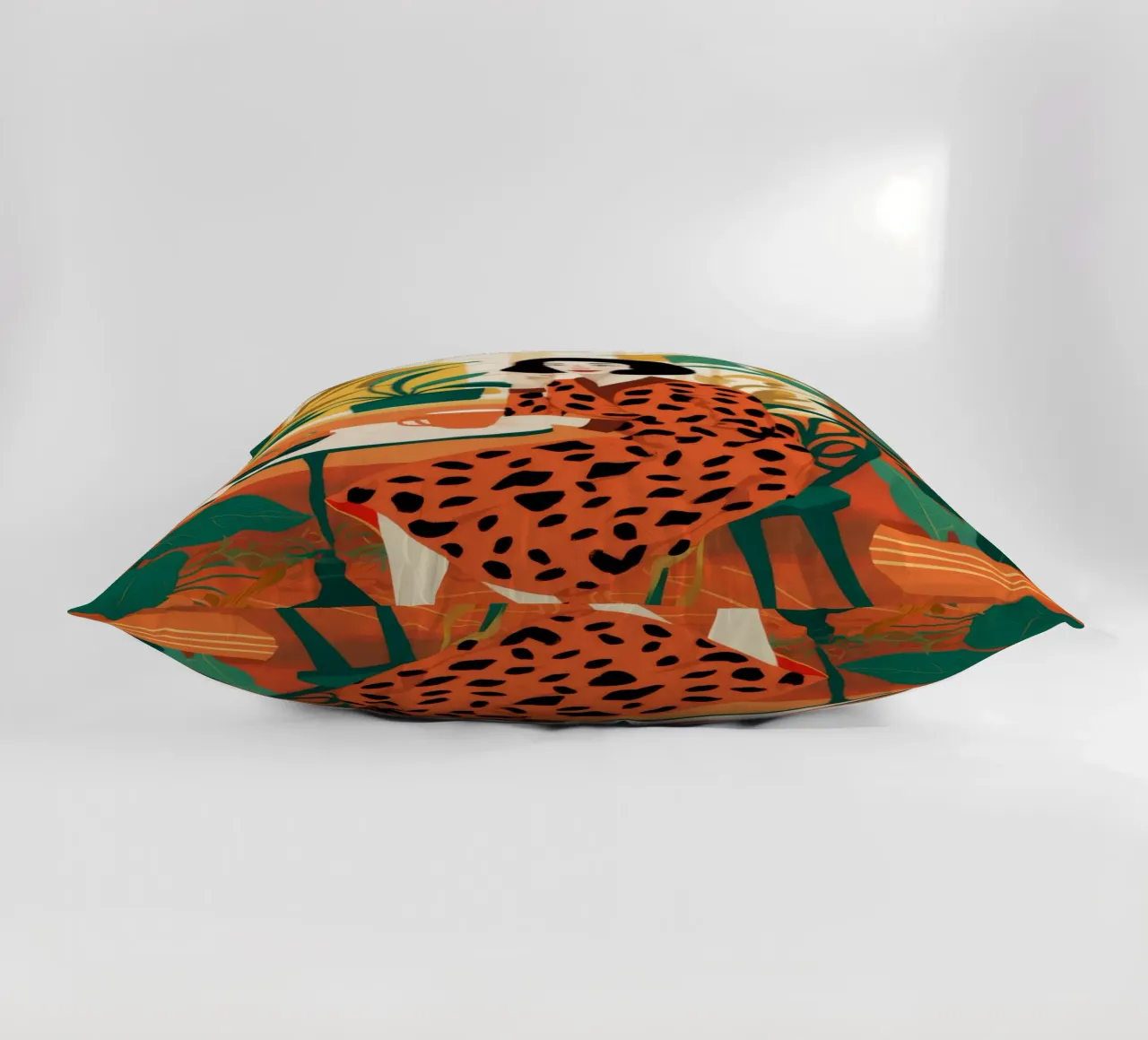 Leopard Print Repose decorative cushion by Tiga Bersama