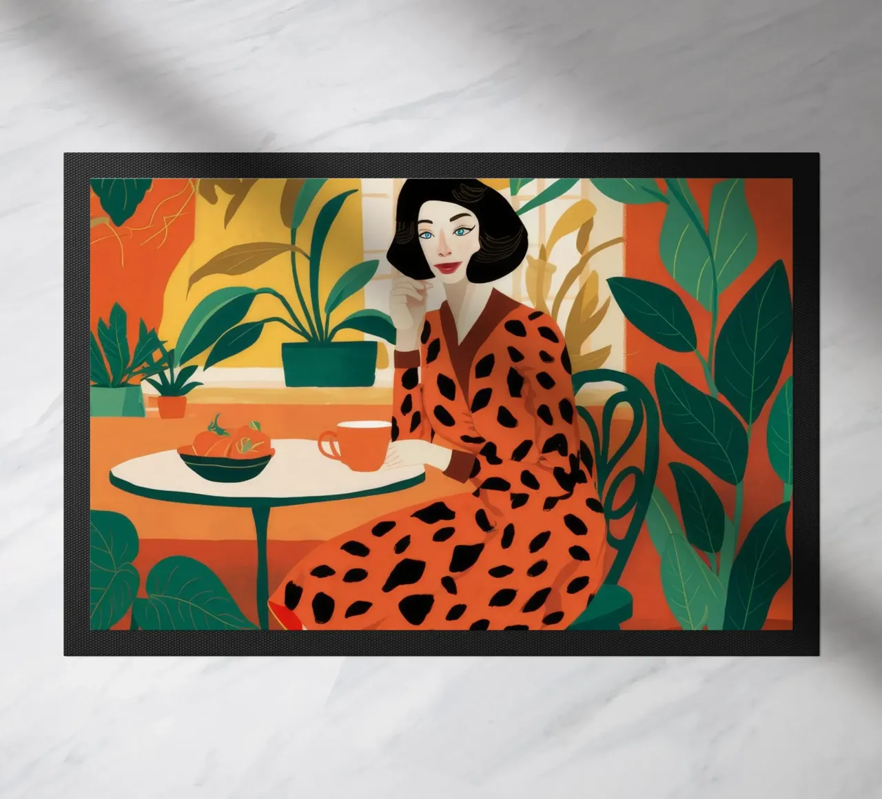 Leopard Print Repose doormat by Tiga Bersama