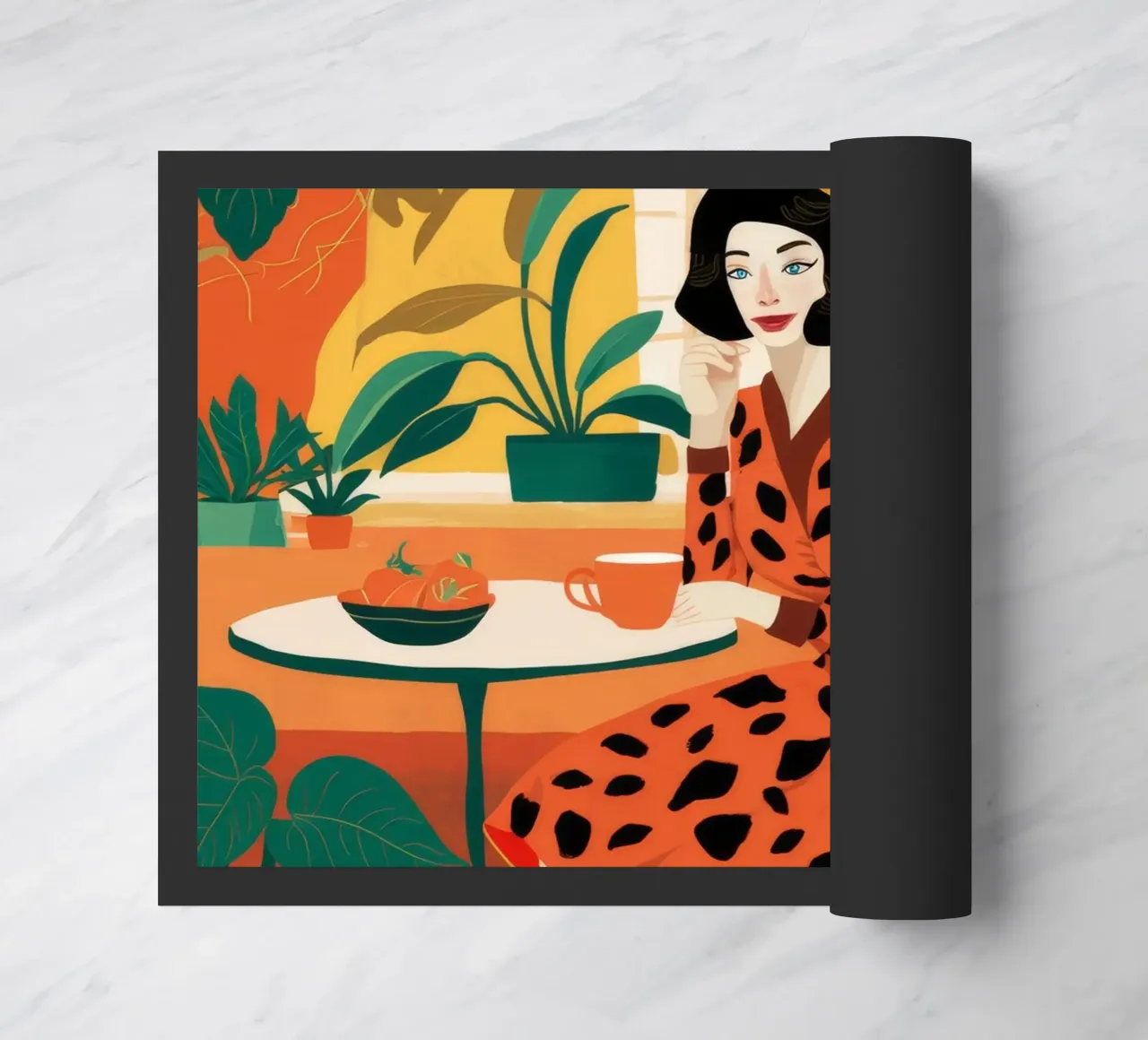 Leopard Print Repose doormat by Tiga Bersama