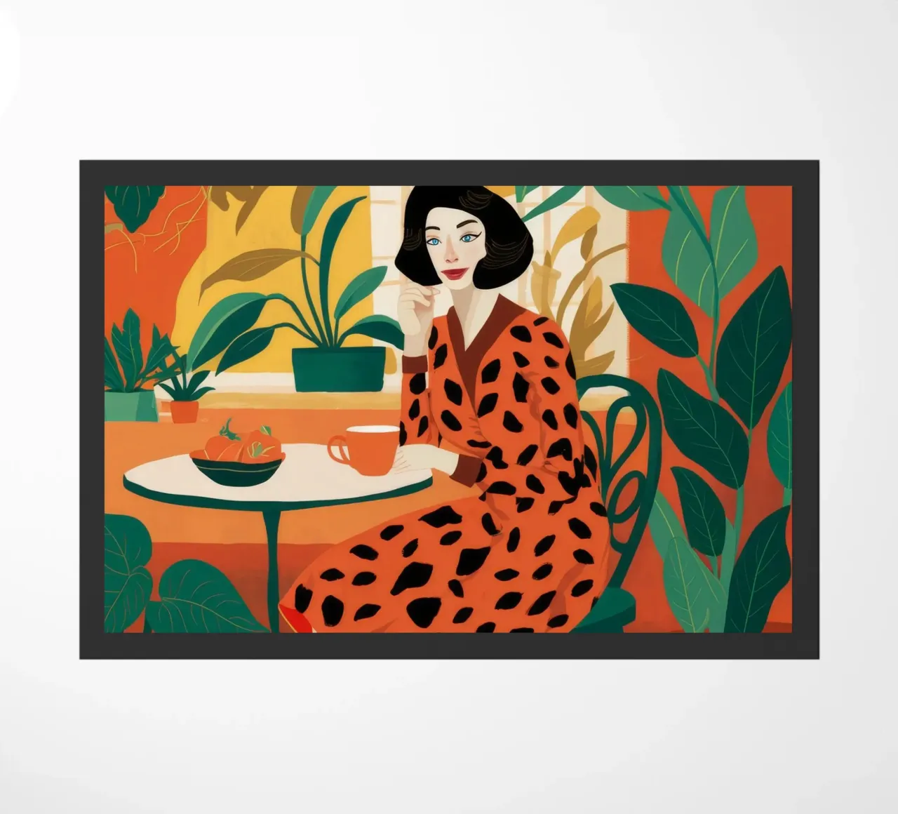 Leopard Print Repose doormat by Tiga Bersama