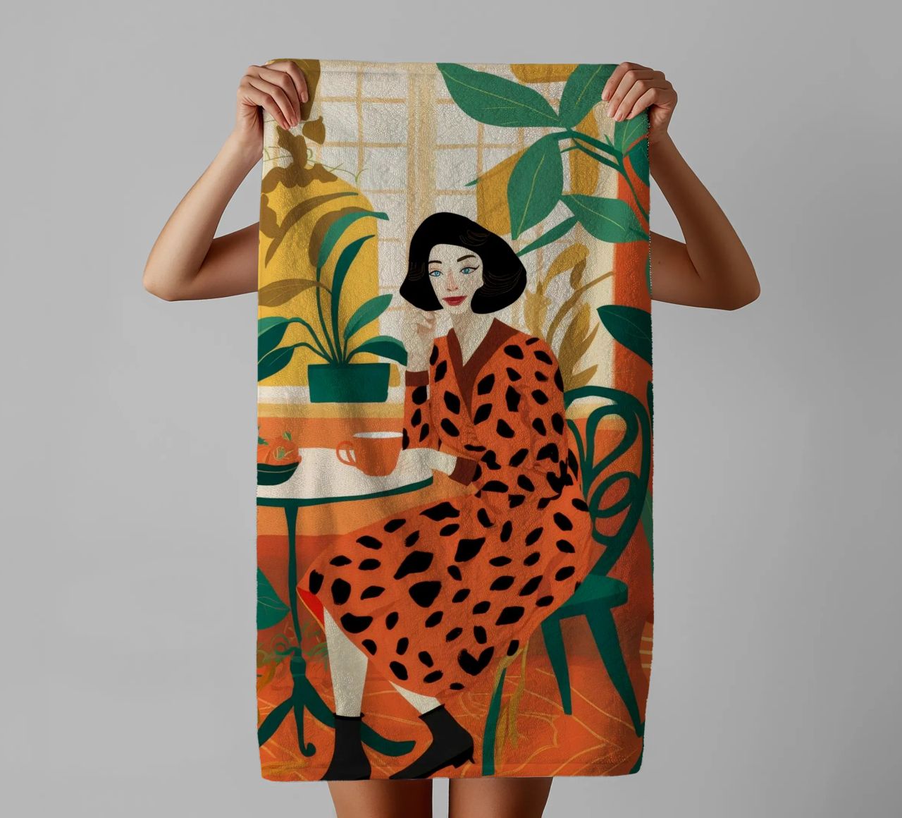 Leopard Print Repose towel by Tiga Bersama