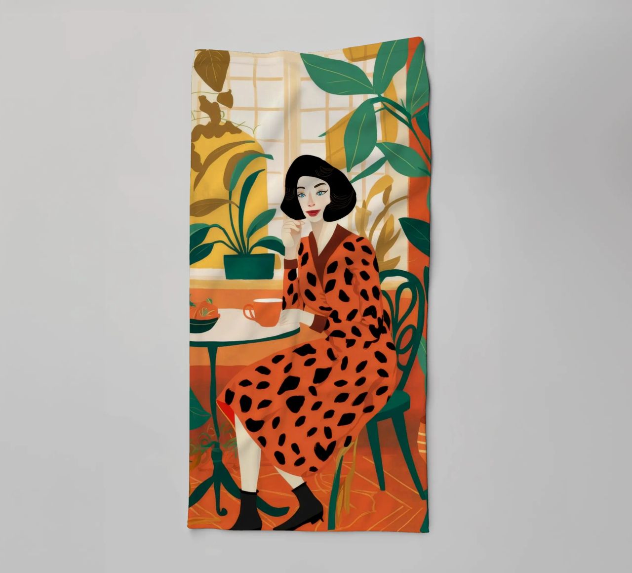 Leopard Print Repose towel by Tiga Bersama