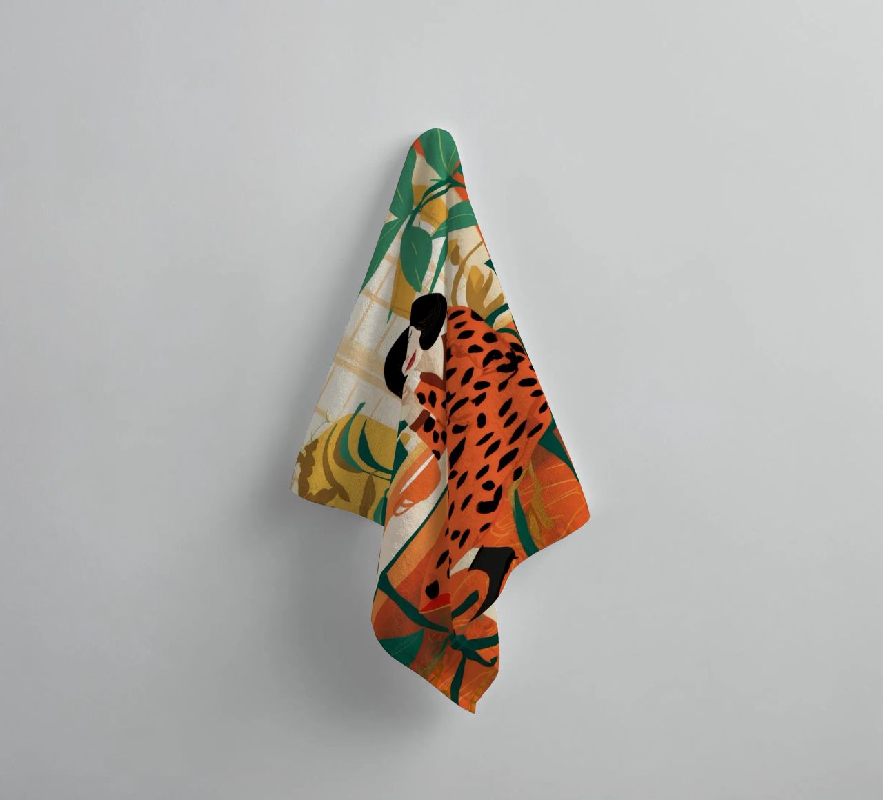 Leopard Print Repose towel by Tiga Bersama
