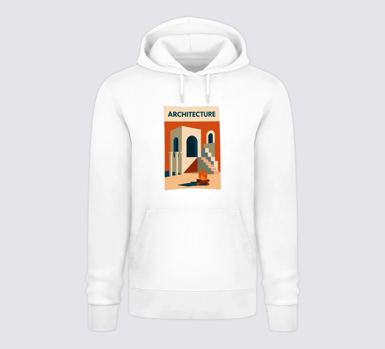 Architecture - The harmony of Mediterranean shapes hoodie by Art Typo Essentiel