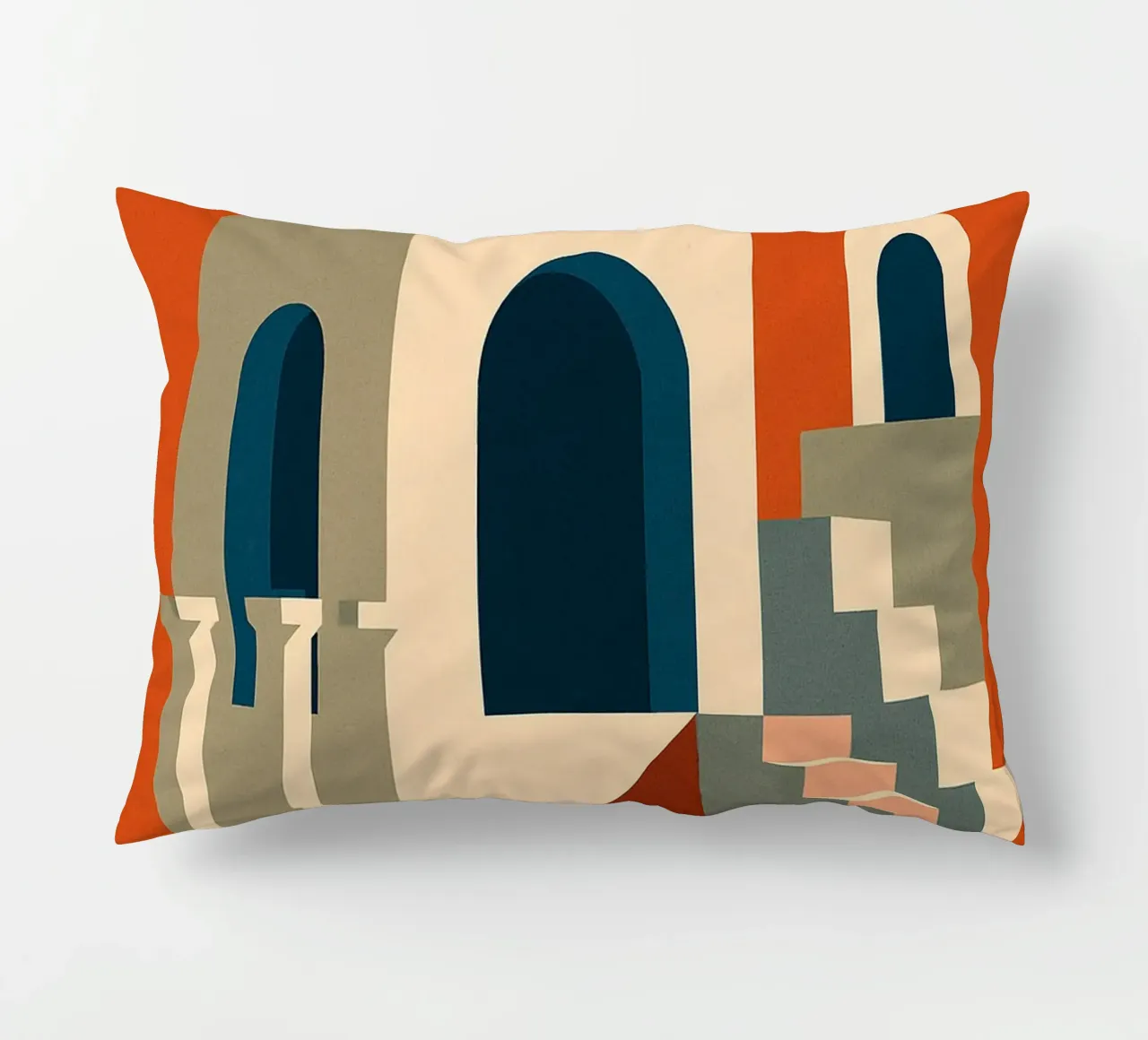 Architecture - The harmony of Mediterranean shapes decorative cushion by Art Typo Essentiel