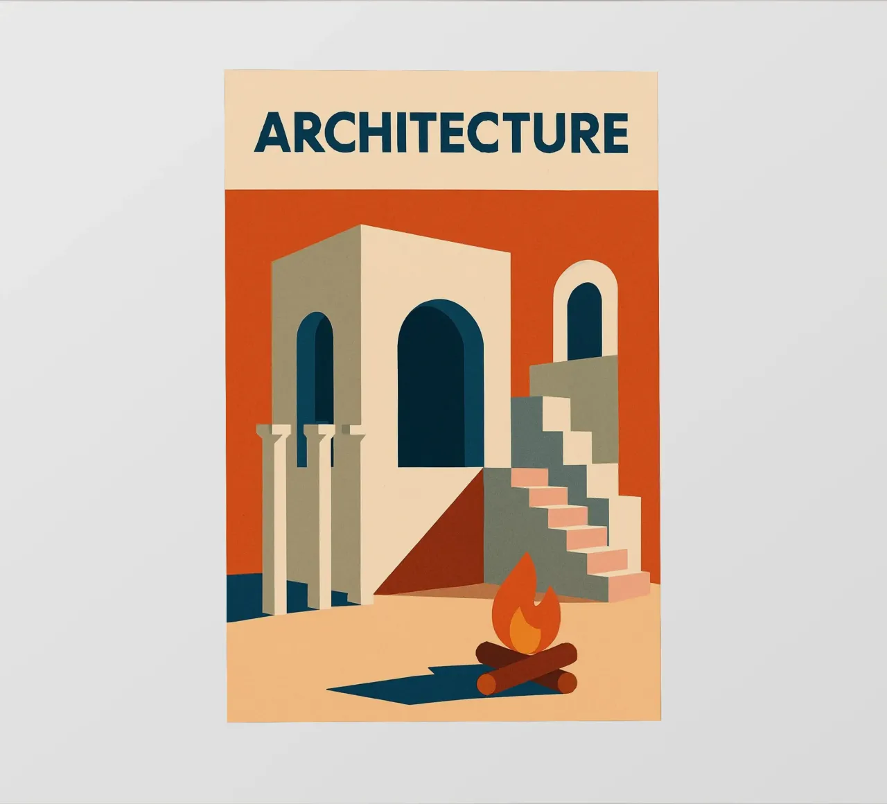 Architecture - The harmony of Mediterranean shapes photo wallpaper by Art Typo Essentiel