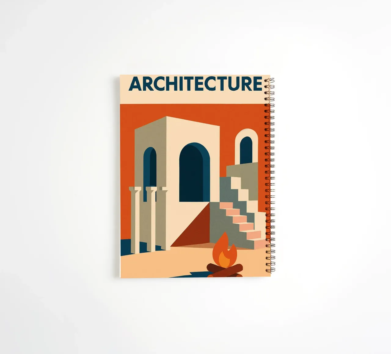 Architecture - The harmony of Mediterranean shapes spiral notebook by Art Typo Essentiel