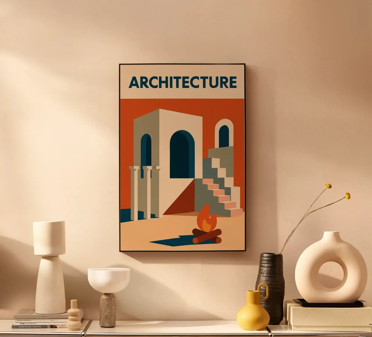 Architettura - L'armonia delle forme mediterranee pannello forex da Art Typo Essentiel