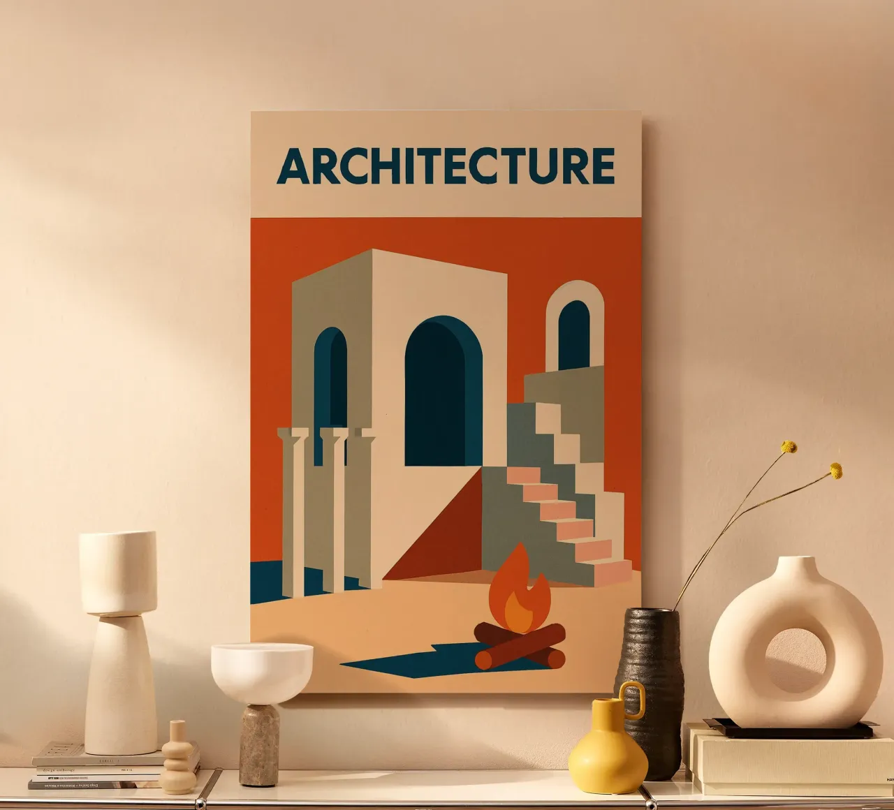 Architettura - L'armonia delle forme mediterranee pannello forex da Art Typo Essentiel