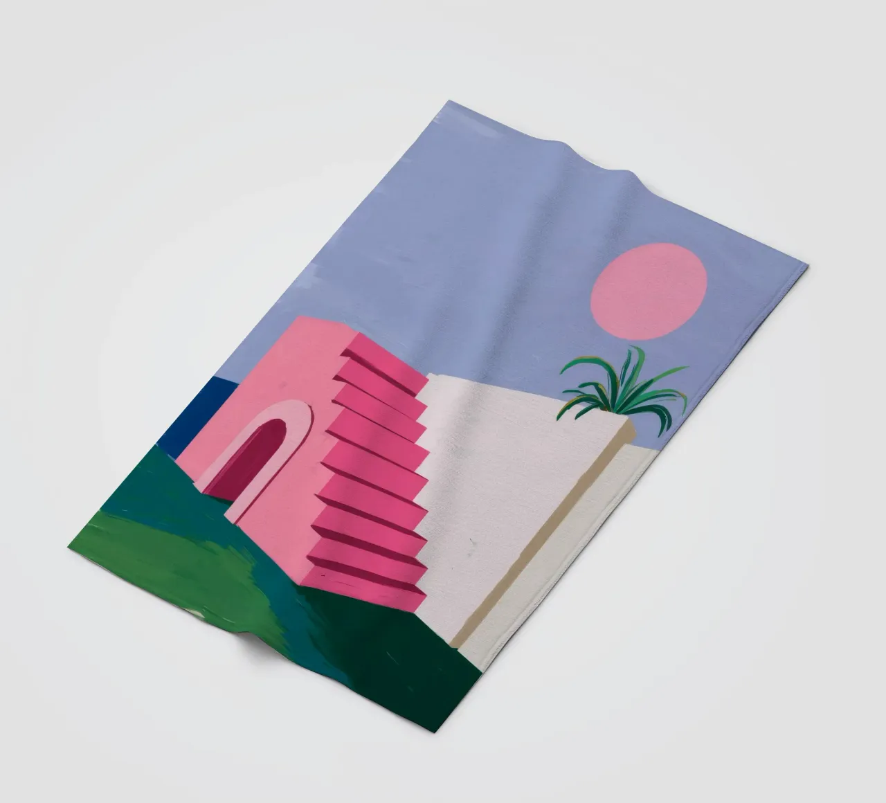 Passi rosa verso il mare coperta in pile da Muse Artworks