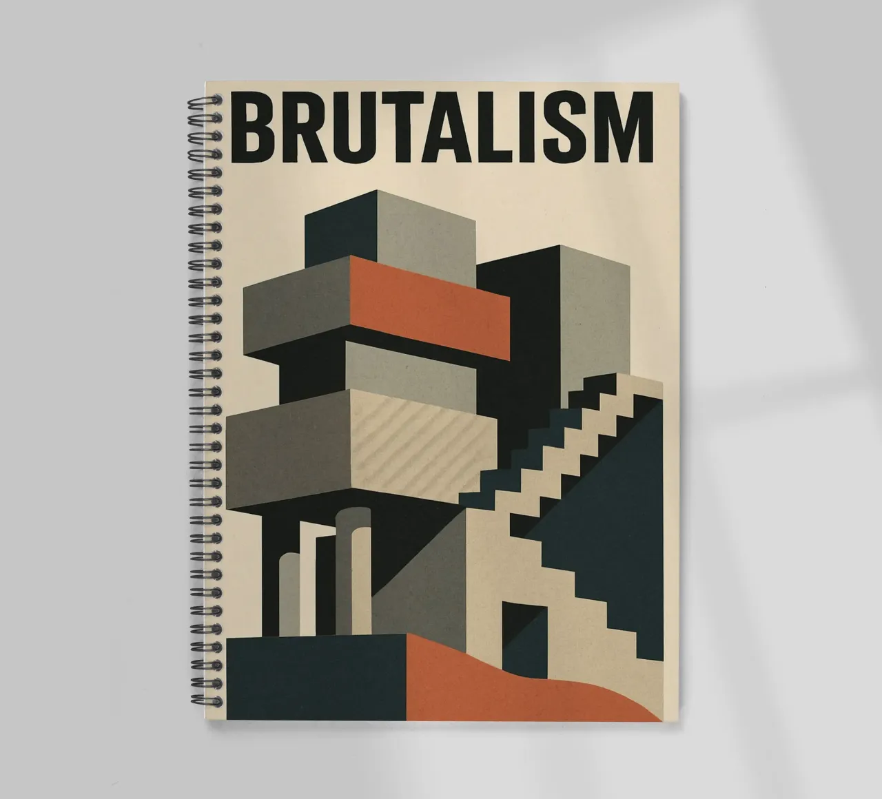 Brutalism - Raw architecture in all its splendour spiral notebook by Art Typo Essentiel