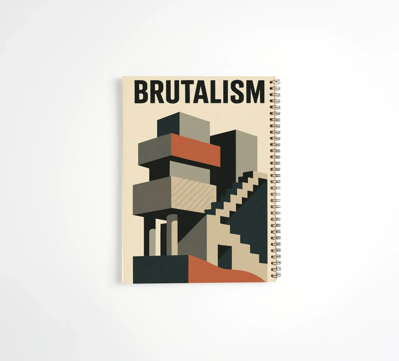 Brutalism - Raw architecture in all its splendour spiral notebook by Art Typo Essentiel