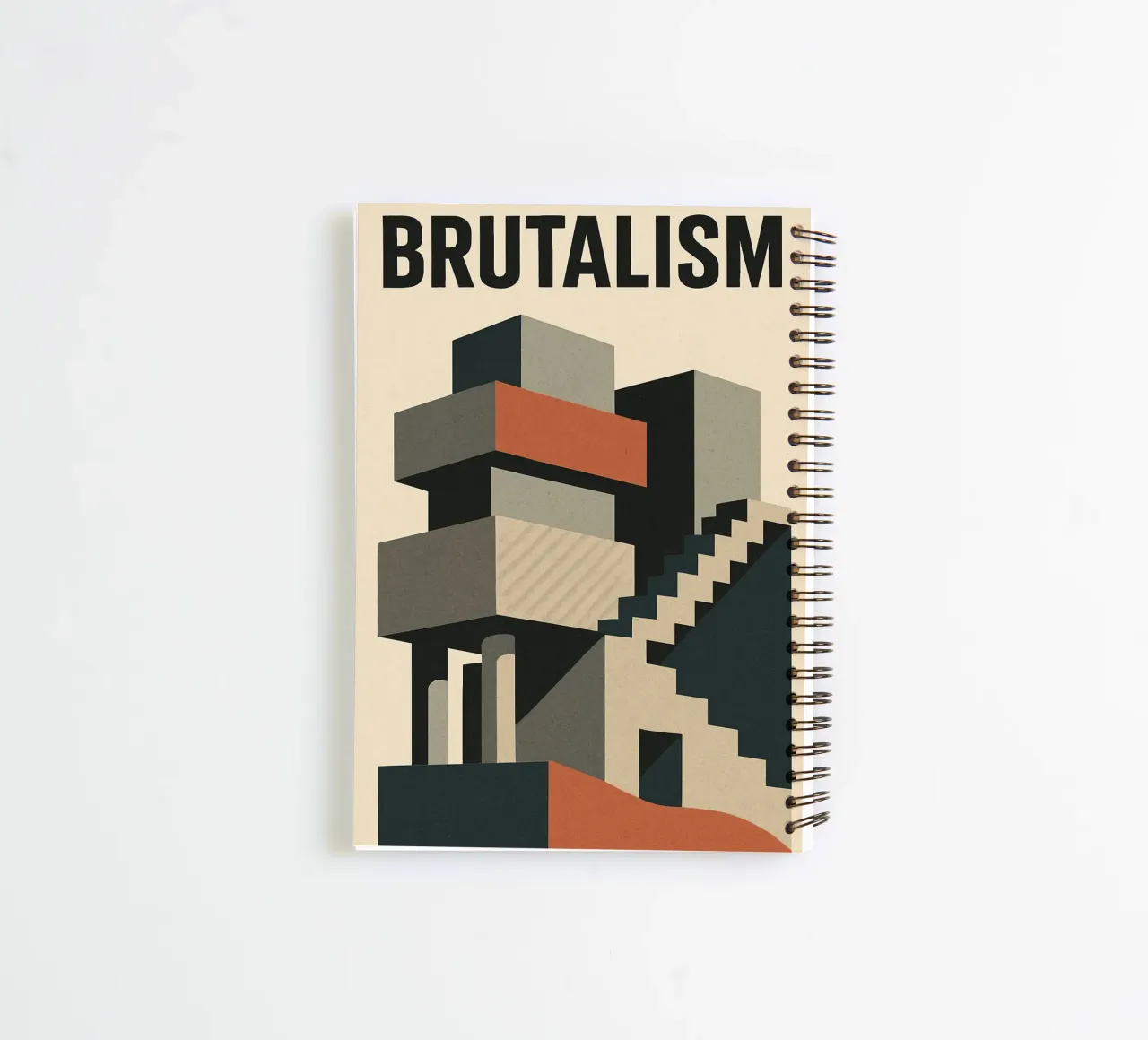 Brutalism - Raw architecture in all its splendour spiral notebook by Art Typo Essentiel