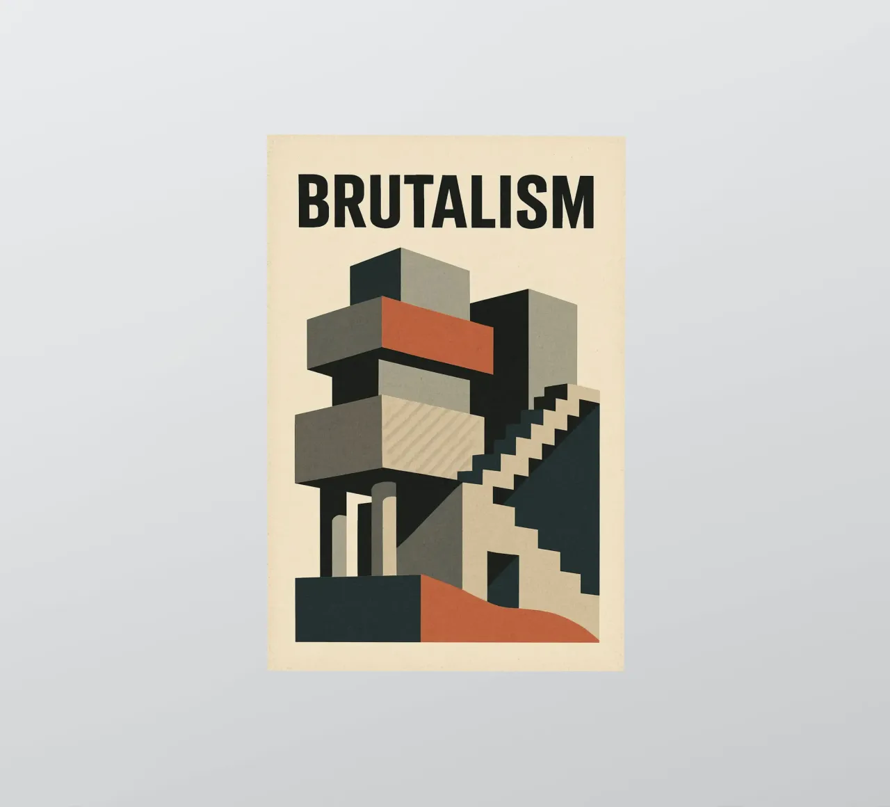 Brutalism - Raw architecture in all its splendour sticker by Art Typo Essentiel