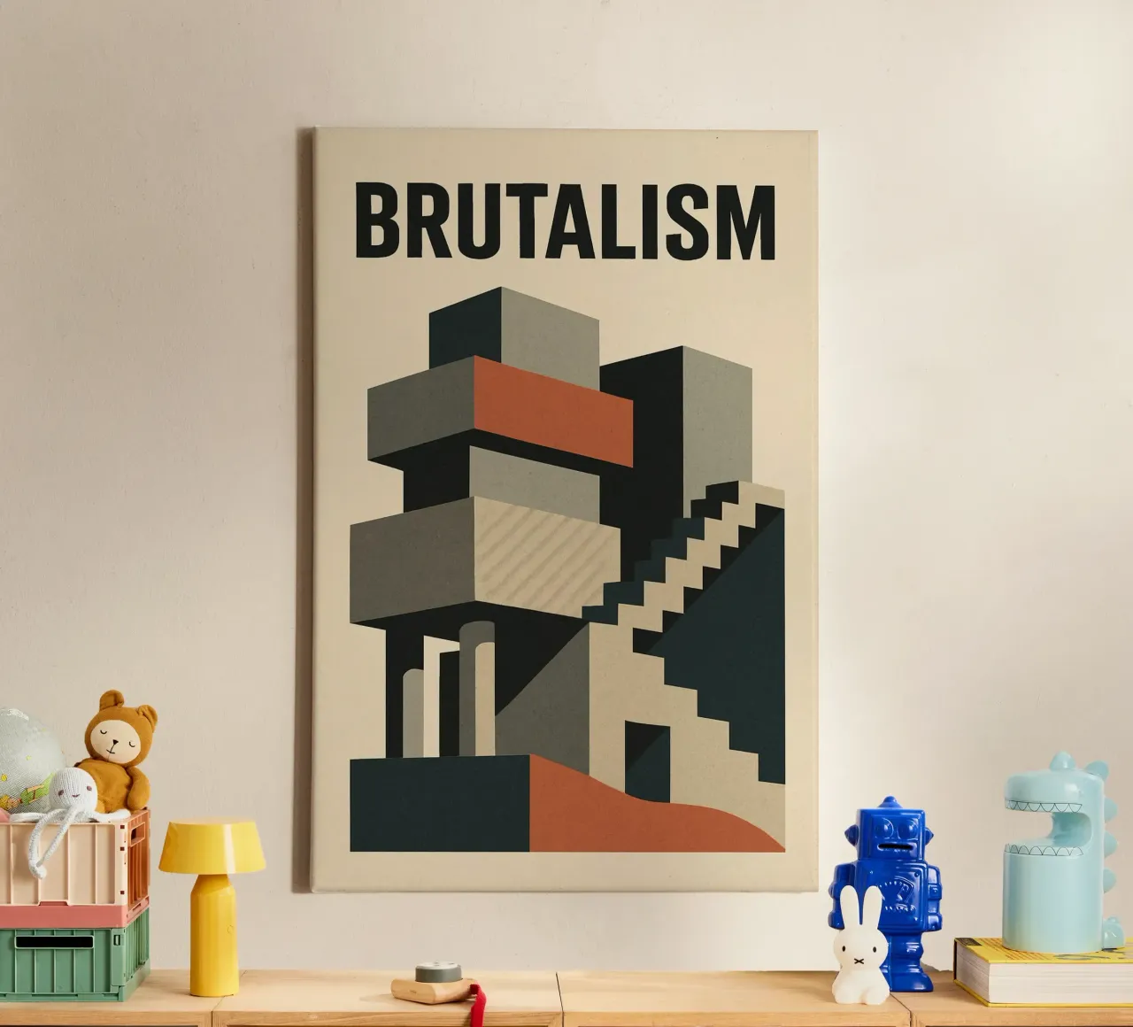 Brutalism - Raw architecture in all its splendour canvas by Art Typo Essentiel