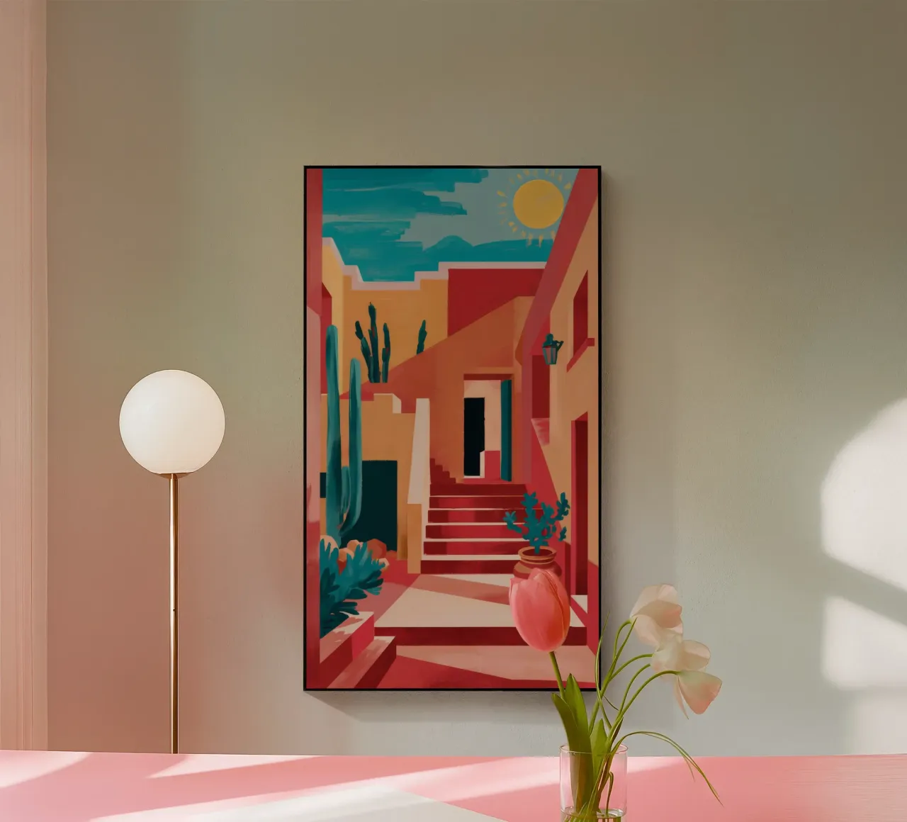 Palmeras rosas de construcción metacrilato de FadeAura