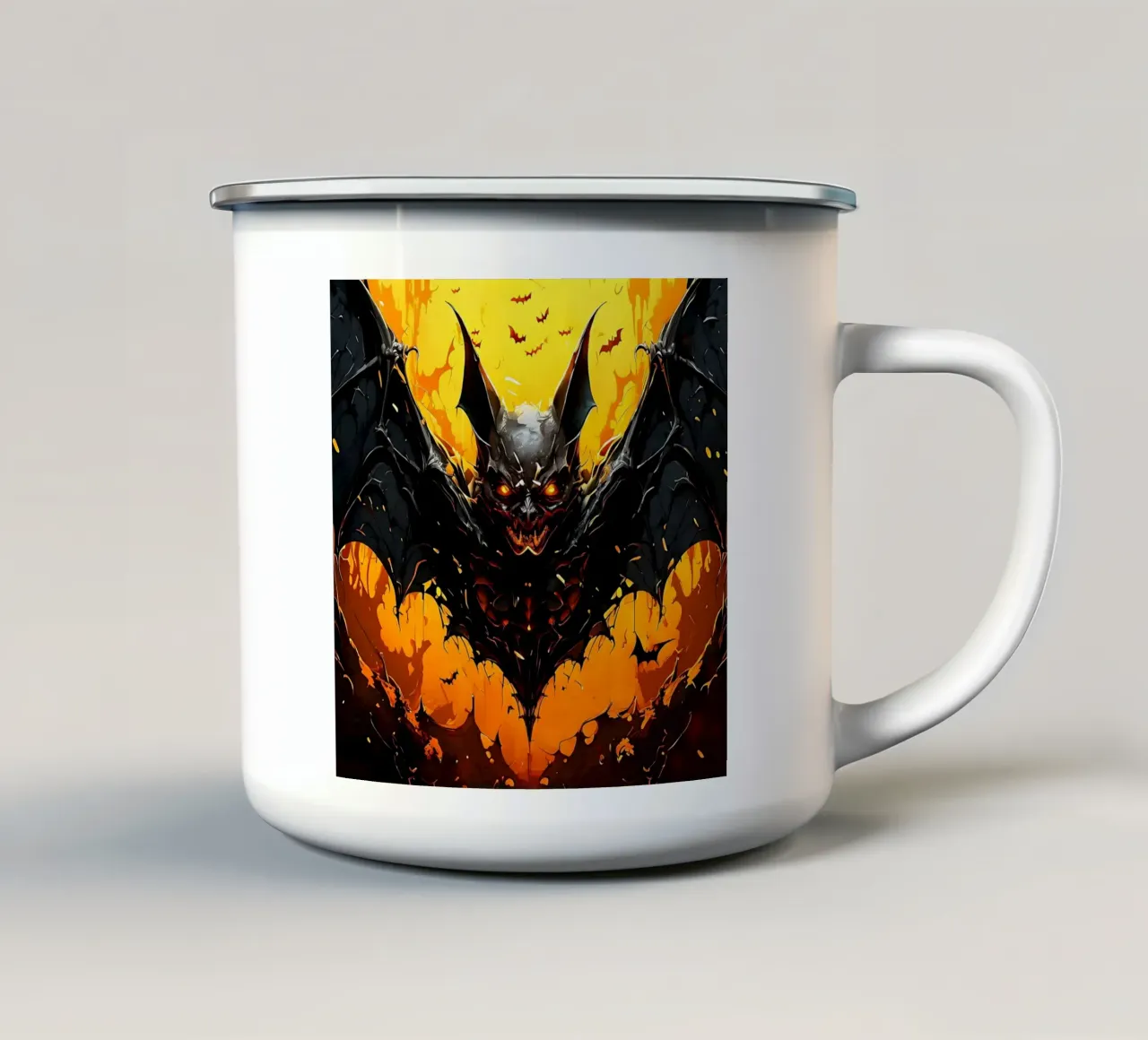Bat_stile_G_1 tazza in smalto da Tierisch bunt by LK