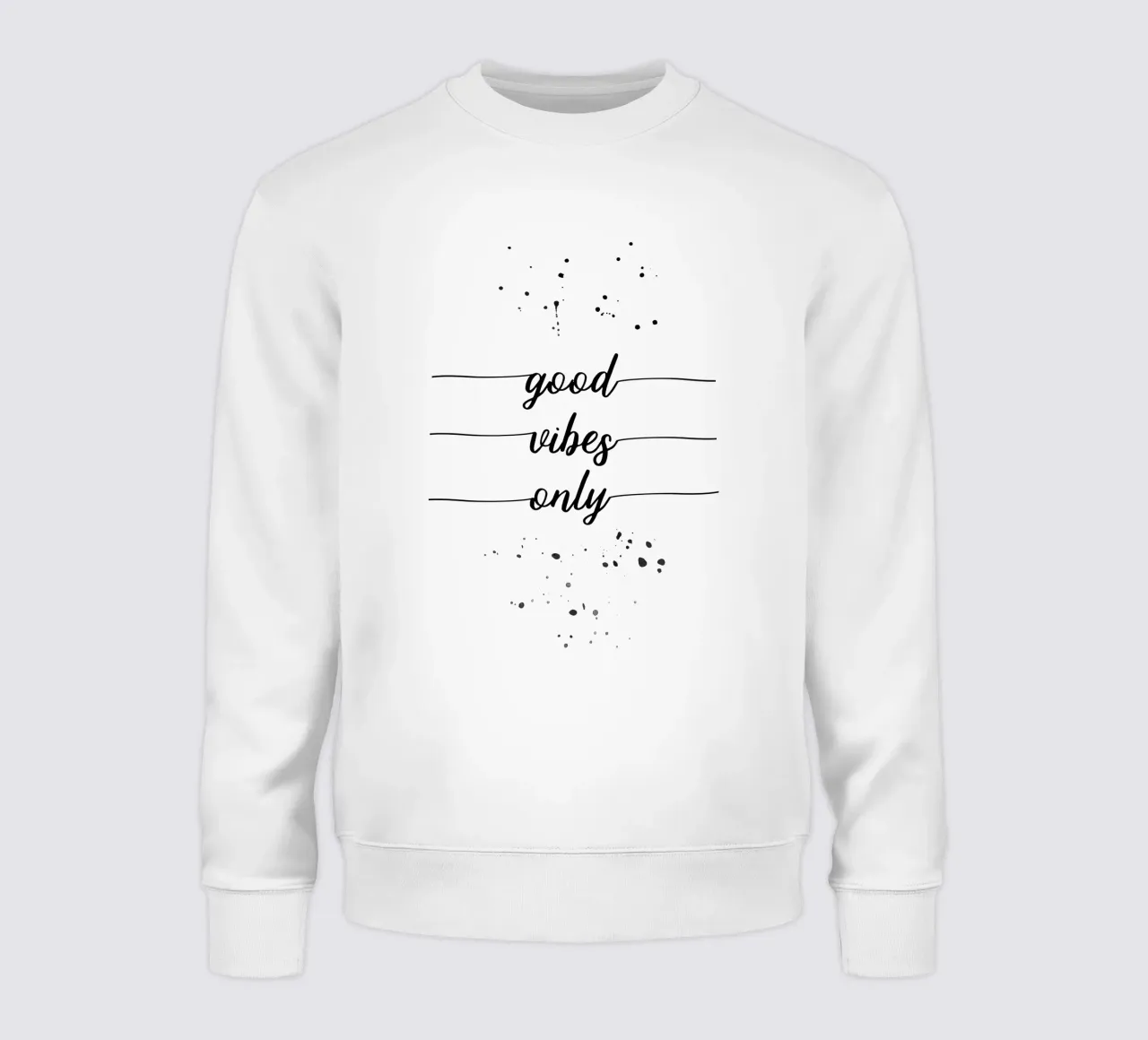 TEXT ART Good vibes only felpa da Melanie Viola