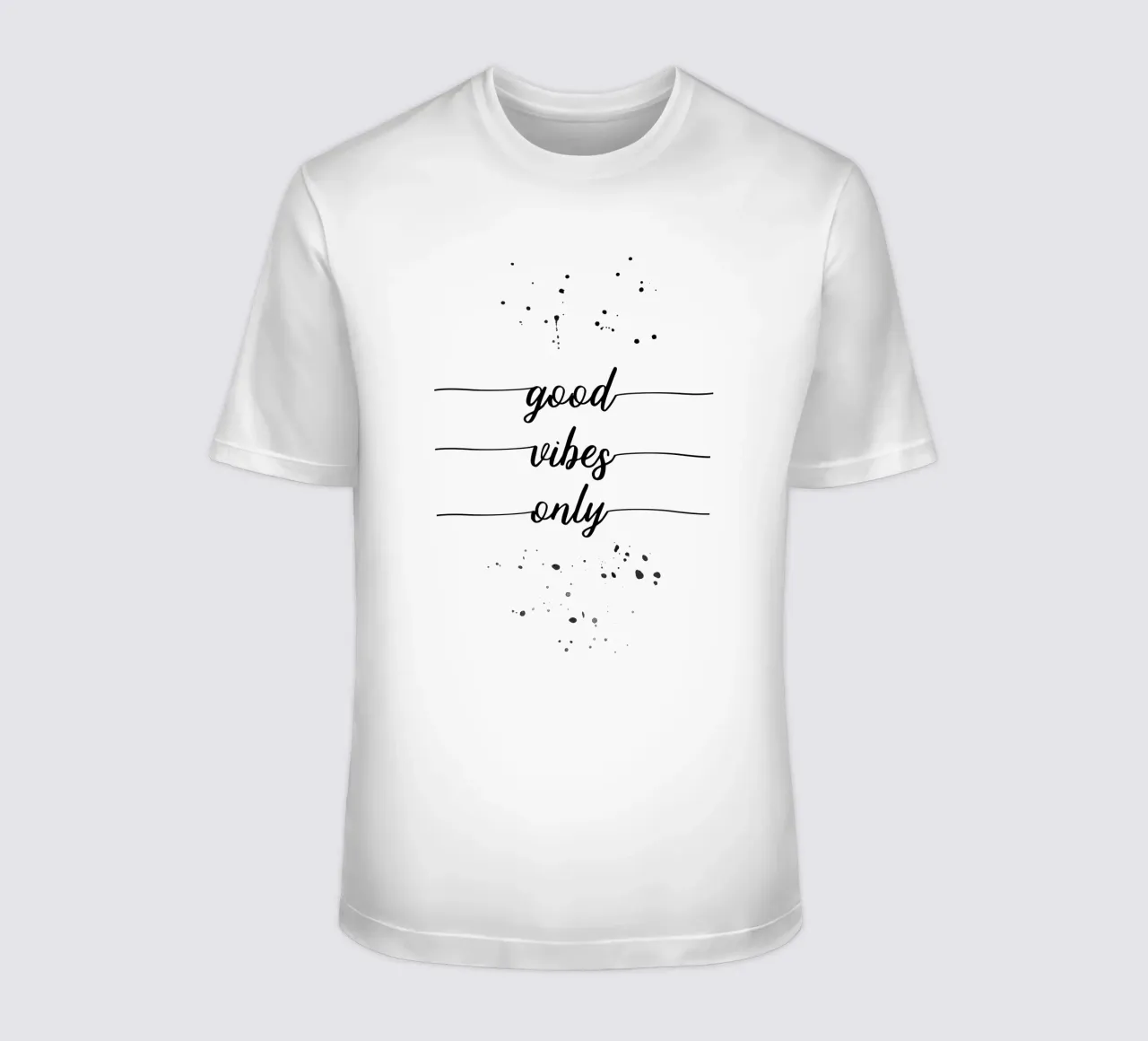 TEXT ART Good vibes only t-shirt da Melanie Viola