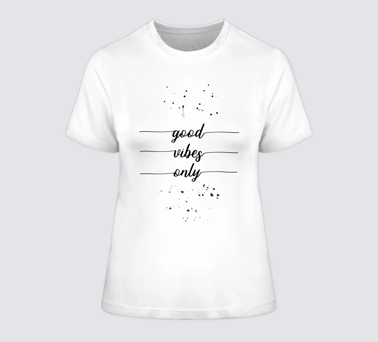 TEXT ART Good vibes only t-shirt da donna da Melanie Viola