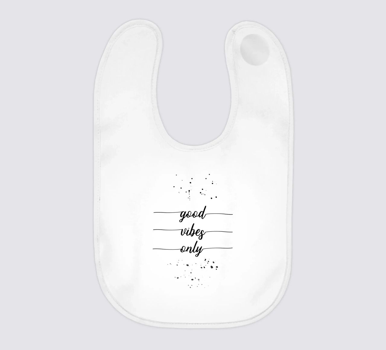 TEXT ART Good vibes only bavaglino da Melanie Viola