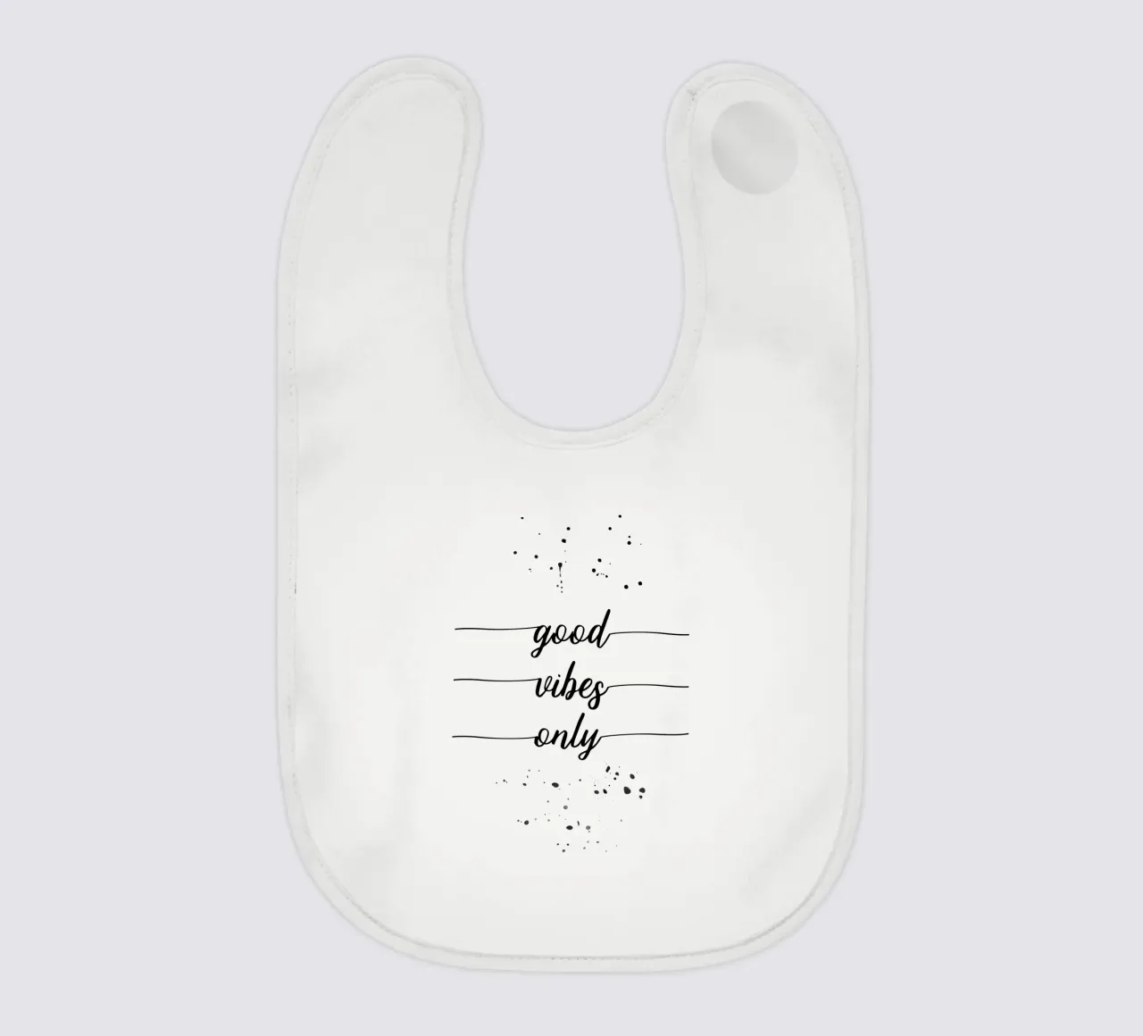 TEXT ART Good vibes only bavaglino da Melanie Viola