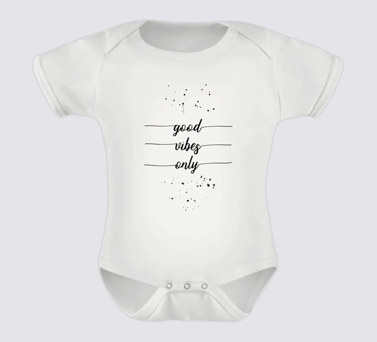 TEXT ART Good vibes only Kurzarm Babybody von Melanie Viola