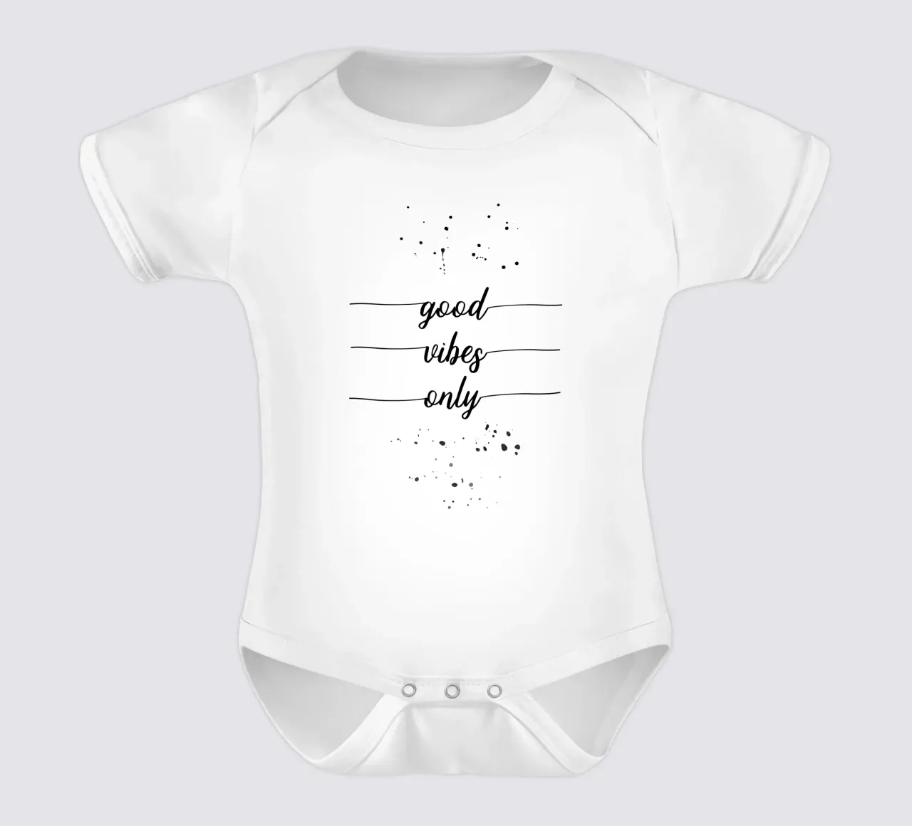 TEXT ART Good vibes only Kurzarm Babybody von Melanie Viola