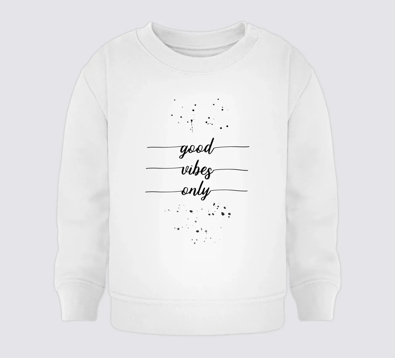TEXT ART Good vibes only felpa neonato da Melanie Viola