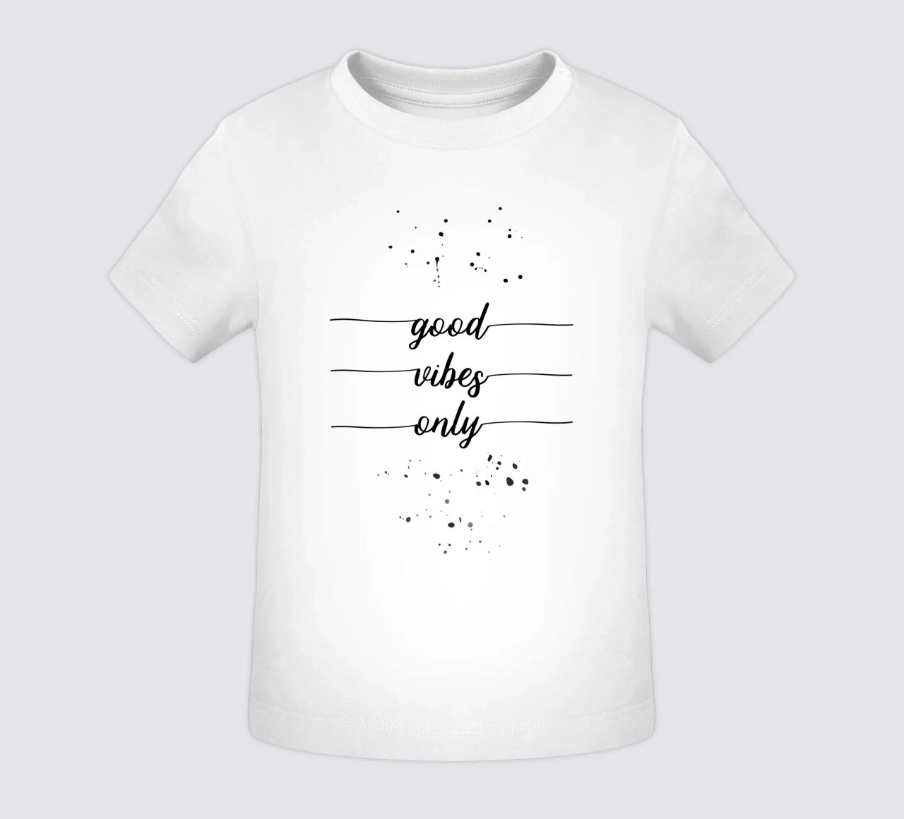 TEXT ART Good vibes only maglietta neonato da Melanie Viola