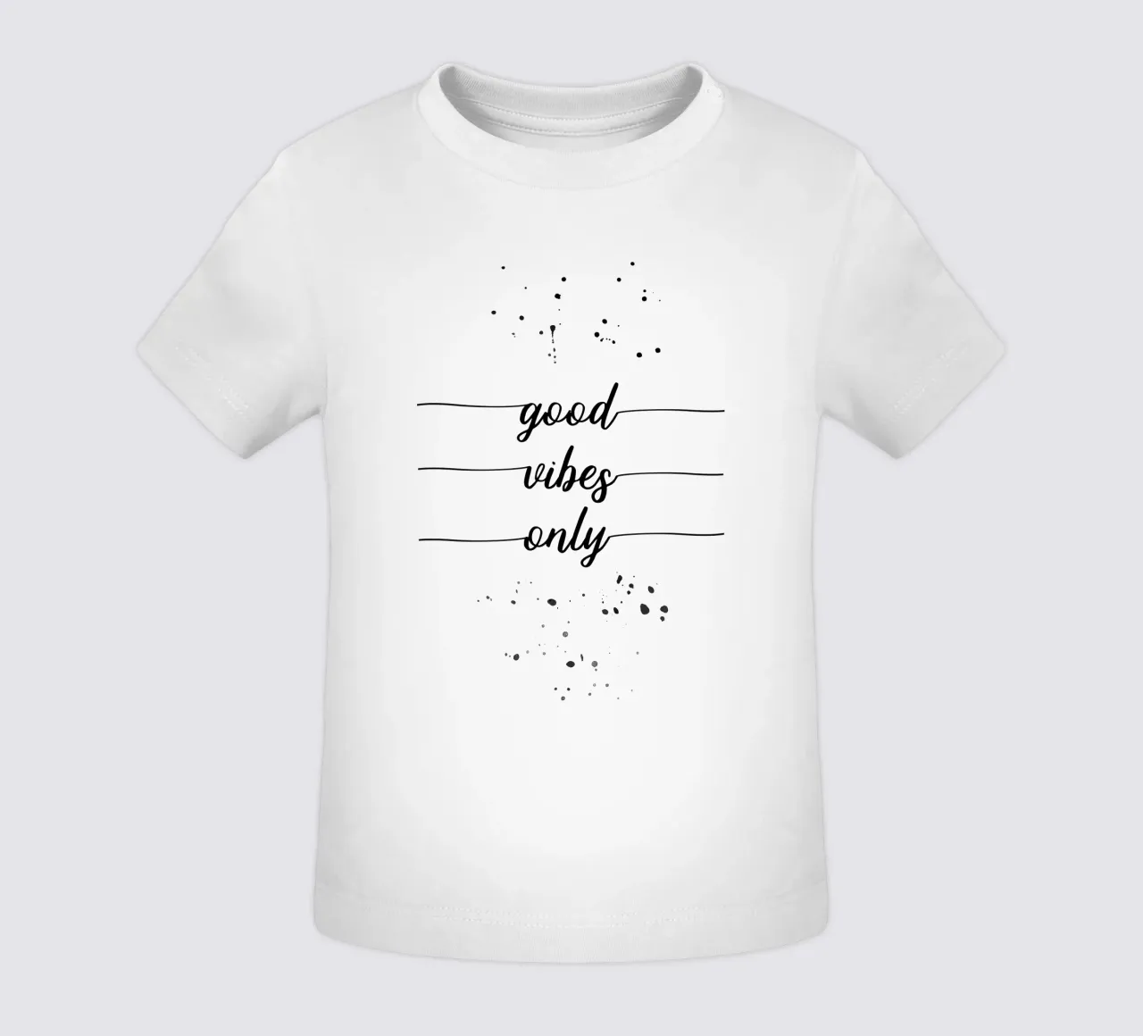 TEXT ART Good vibes only maglietta neonato da Melanie Viola