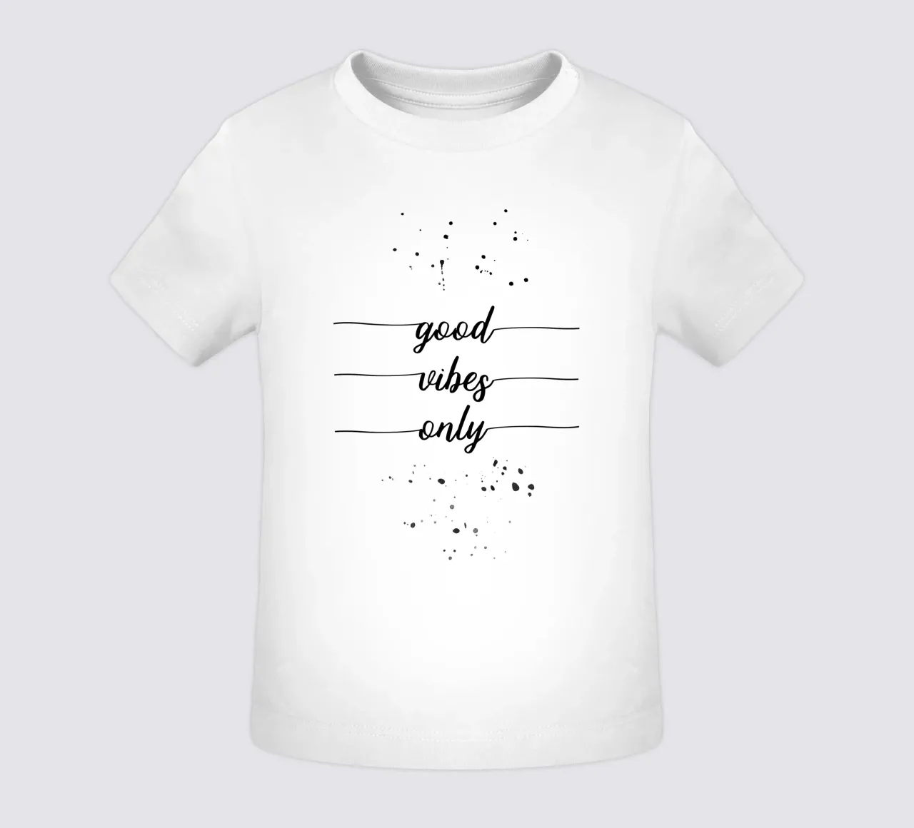 TEXT ART Good vibes only Baby T-Shirt von Melanie Viola