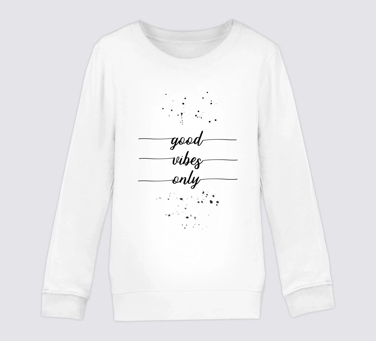 TEXT ART Good vibes only felpa bambino da Melanie Viola