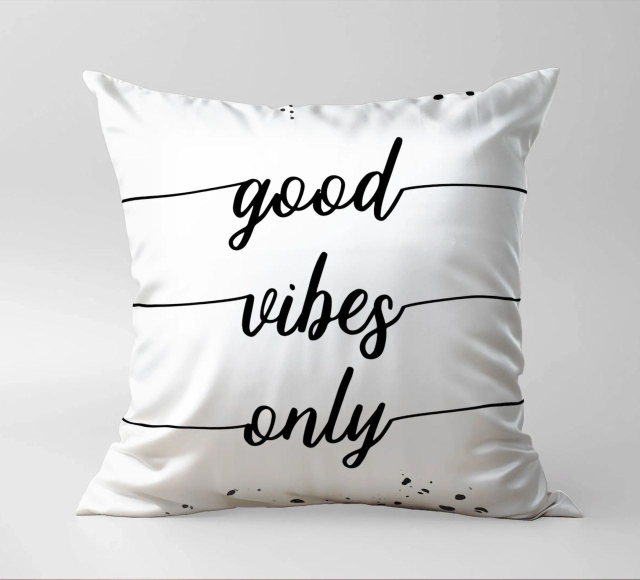 TEXT ART Good vibes only cuscino da Melanie Viola