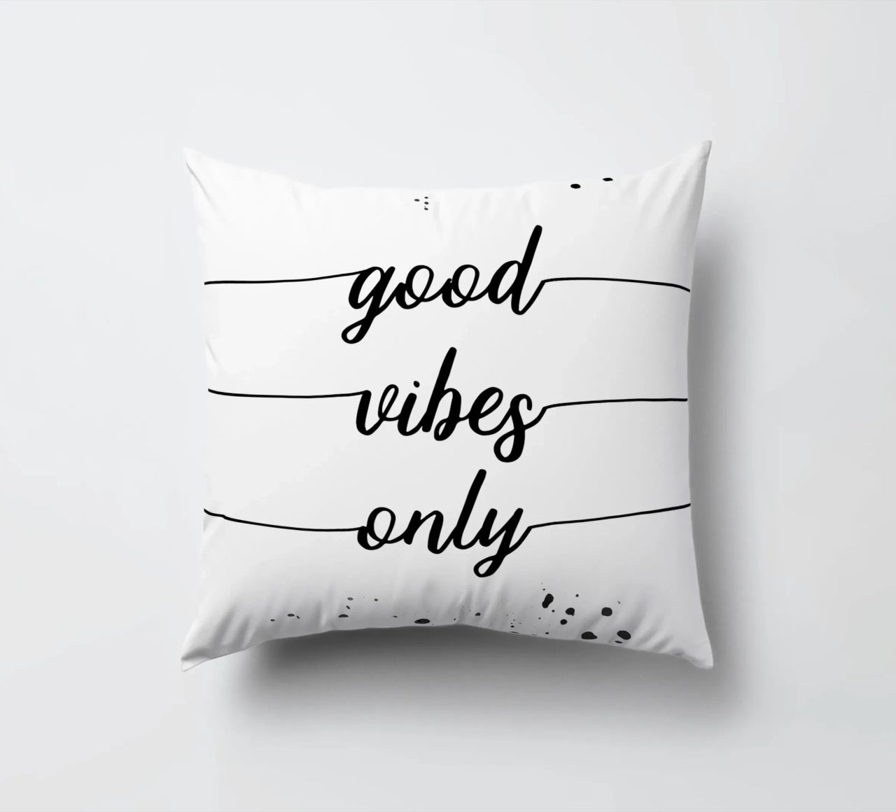 TEXT ART Good vibes only cuscino da Melanie Viola
