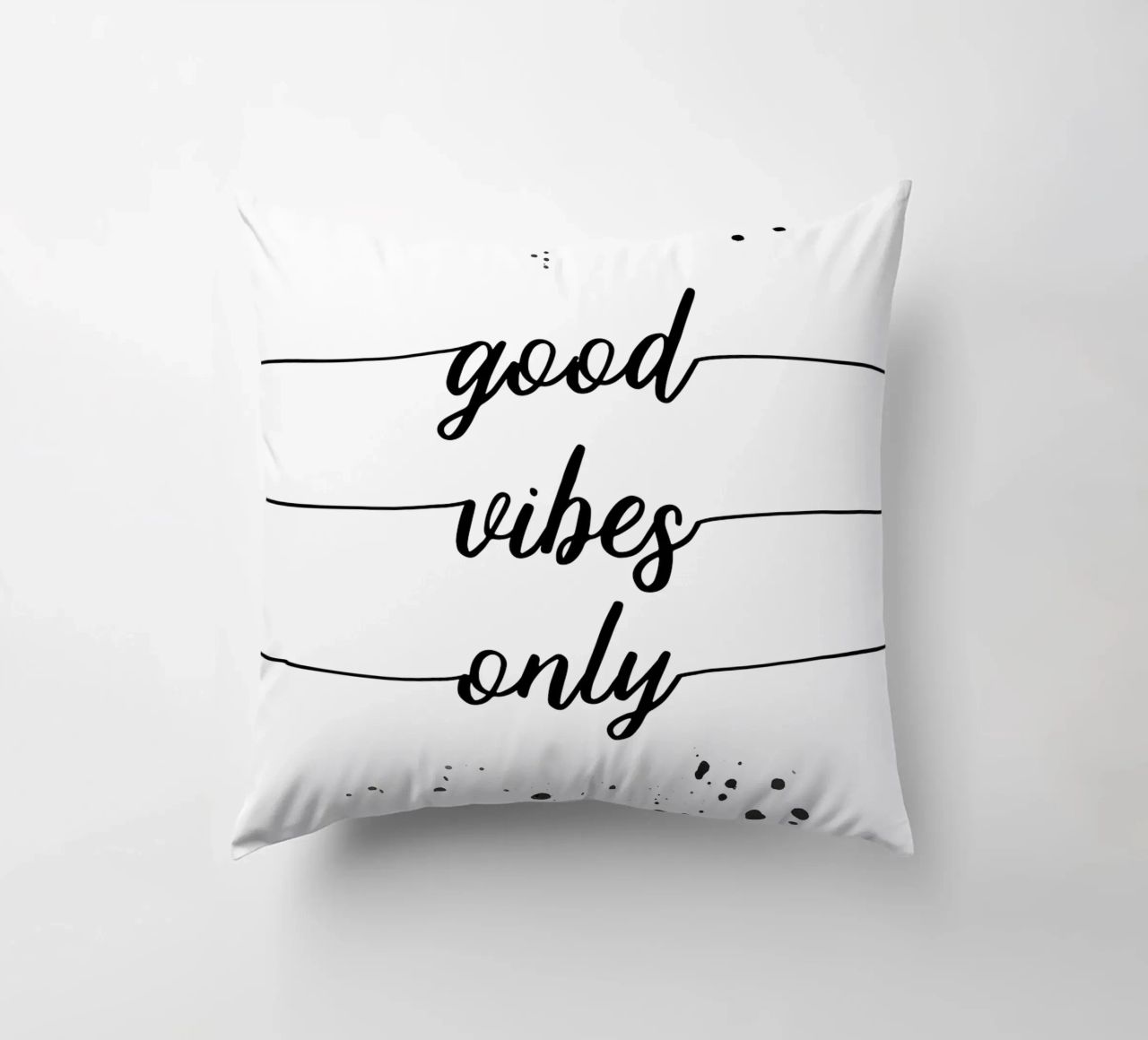 TEXT ART Good vibes only cuscino da Melanie Viola
