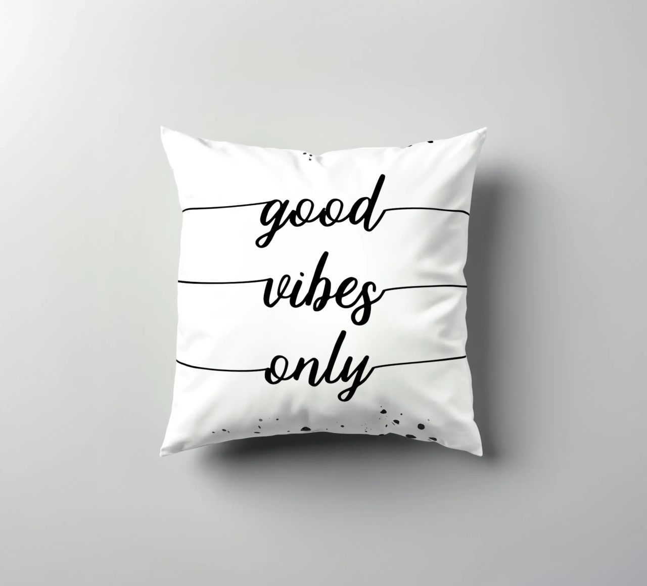 TEXT ART Good vibes only cuscino da Melanie Viola