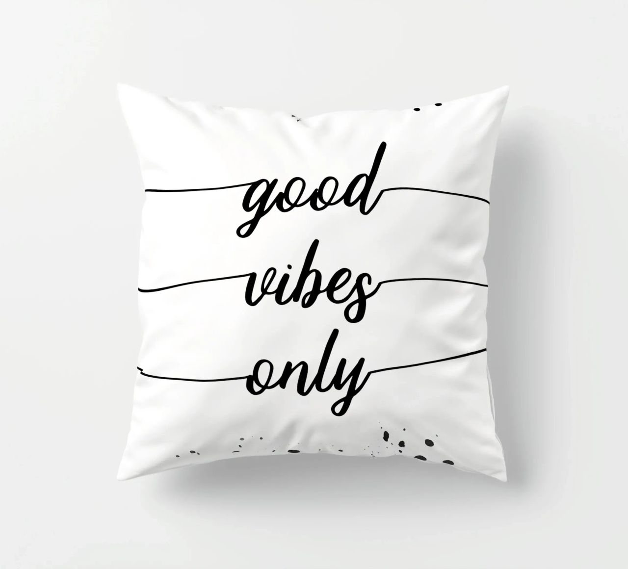 TEXT ART Good vibes only cuscino da Melanie Viola