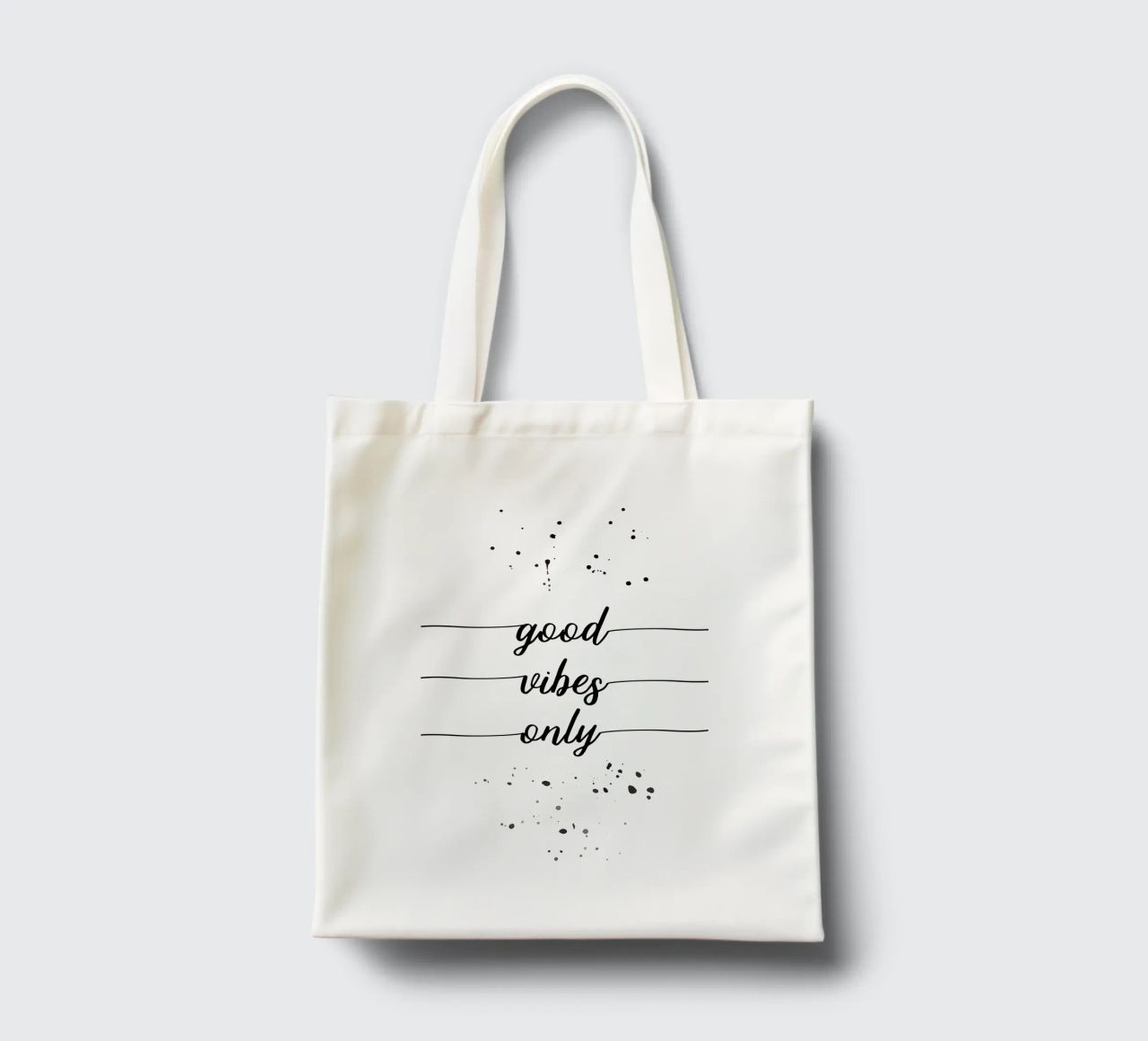 TEXT ART Good vibes only borsa in juta da Melanie Viola