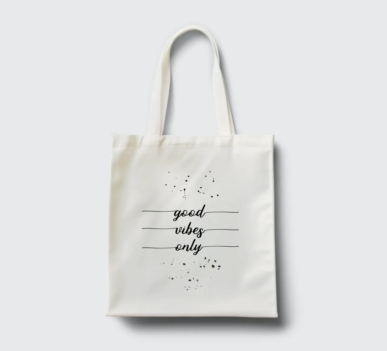 TEXT ART Good vibes only borsa in juta da Melanie Viola