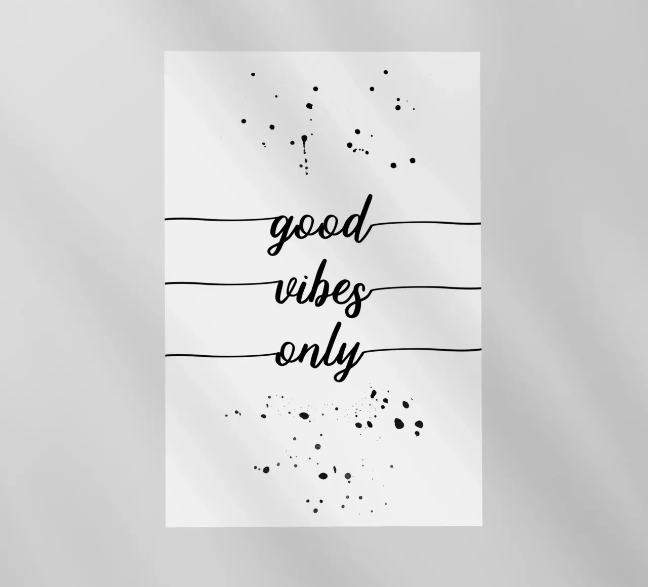 TEXT ART Good vibes only film rétro-éclairé de Melanie Viola