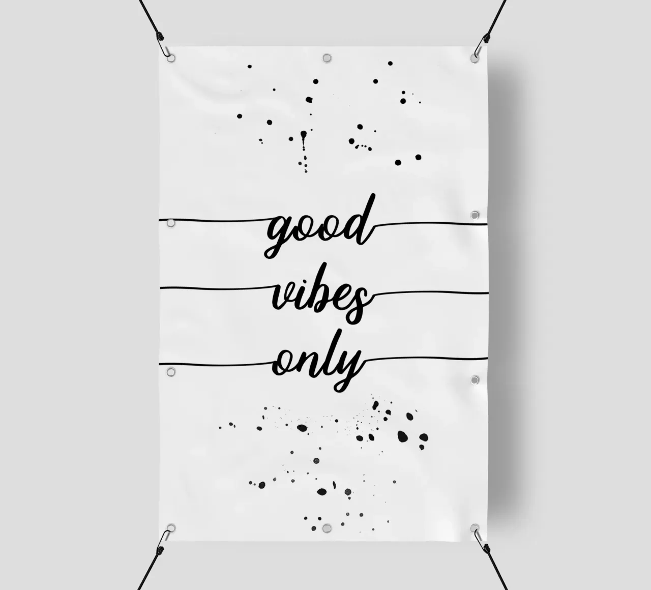 TEXT ART Good vibes only telo in pvc da Melanie Viola