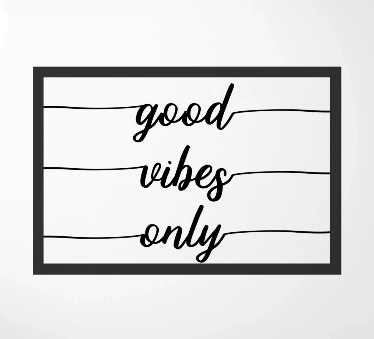 TEXT ART Good vibes only felpudo de Melanie Viola
